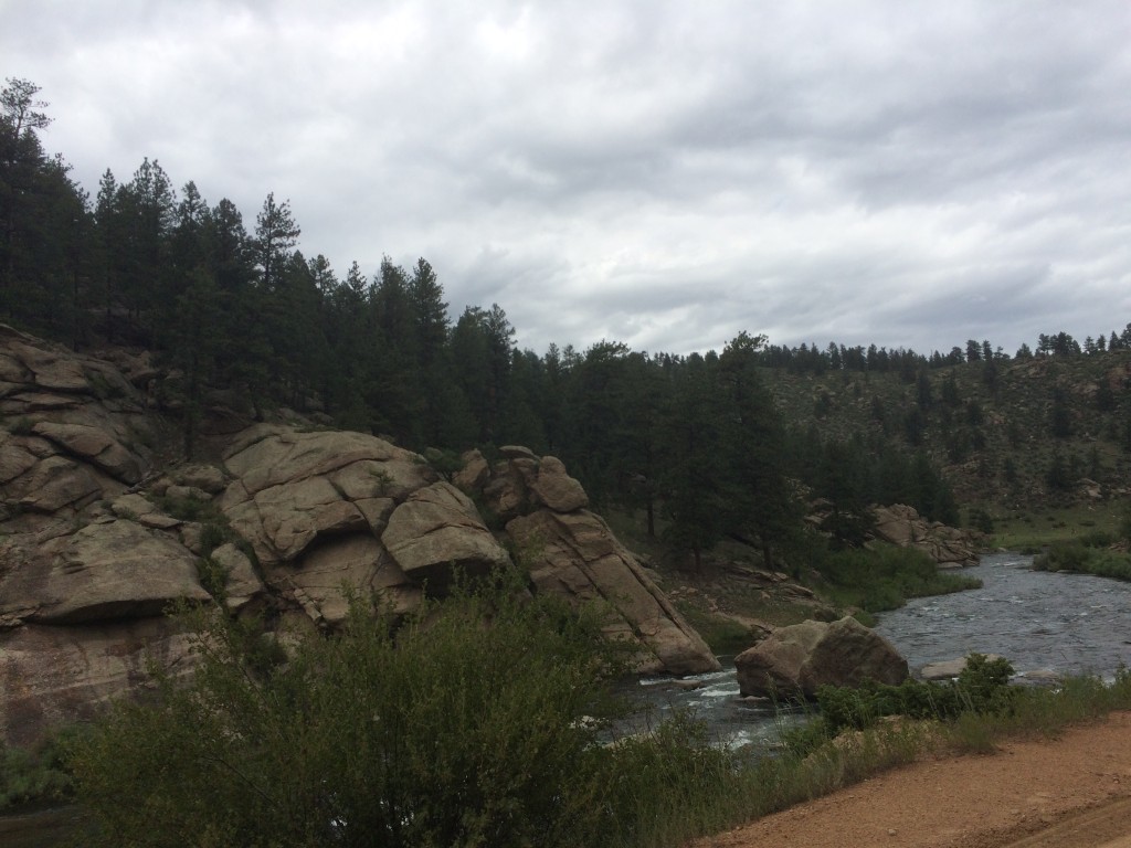 Coming out of the canyon, the water slows back down a bit.