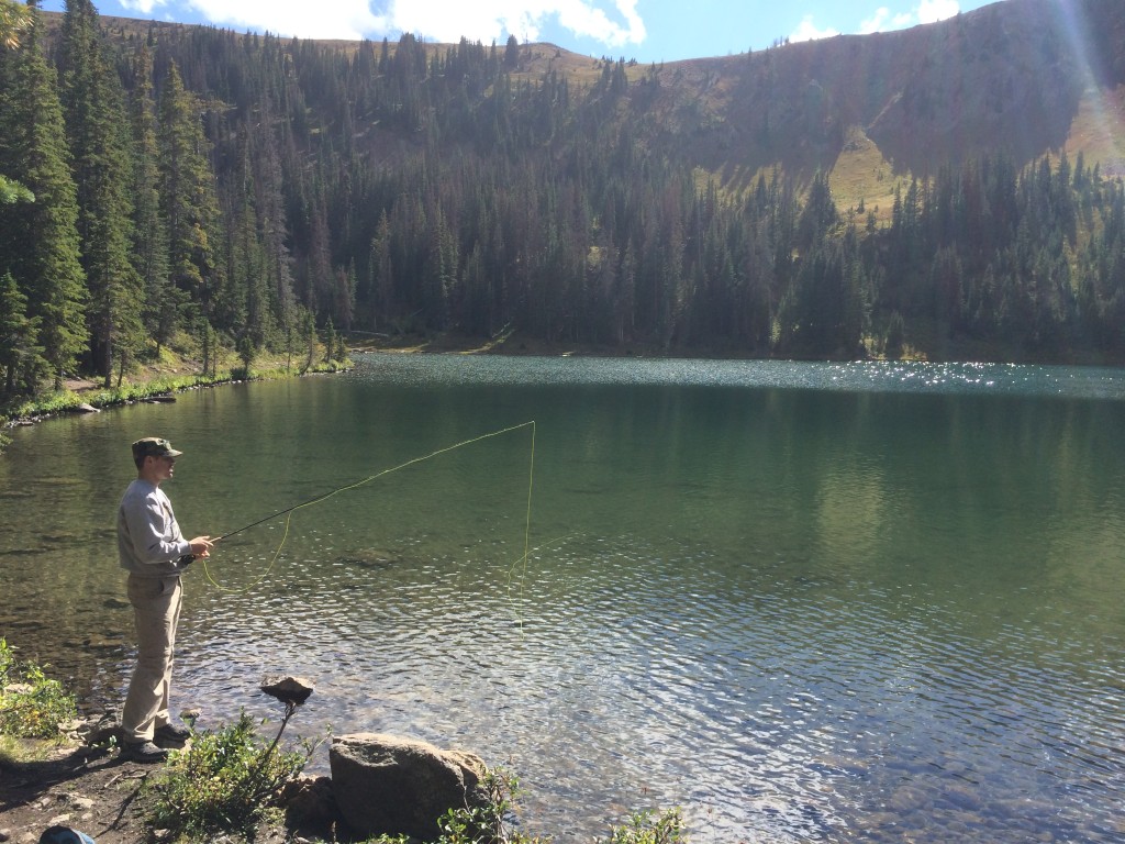 Fishing in Bowen Lake